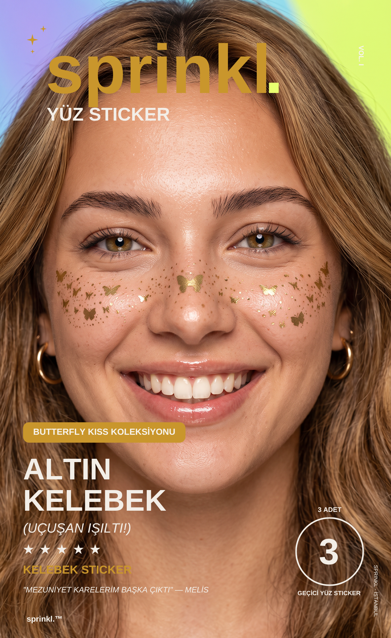 Butterfly Kiss İkili Set — Altın + Gümüş