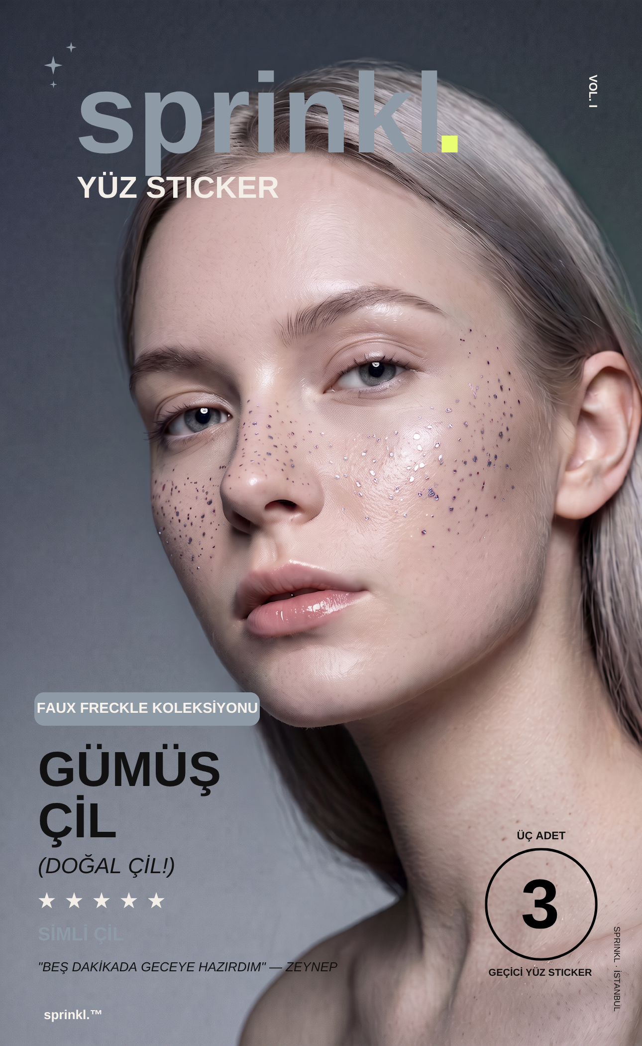 Faux Freckle — Gümüş Simli Çil