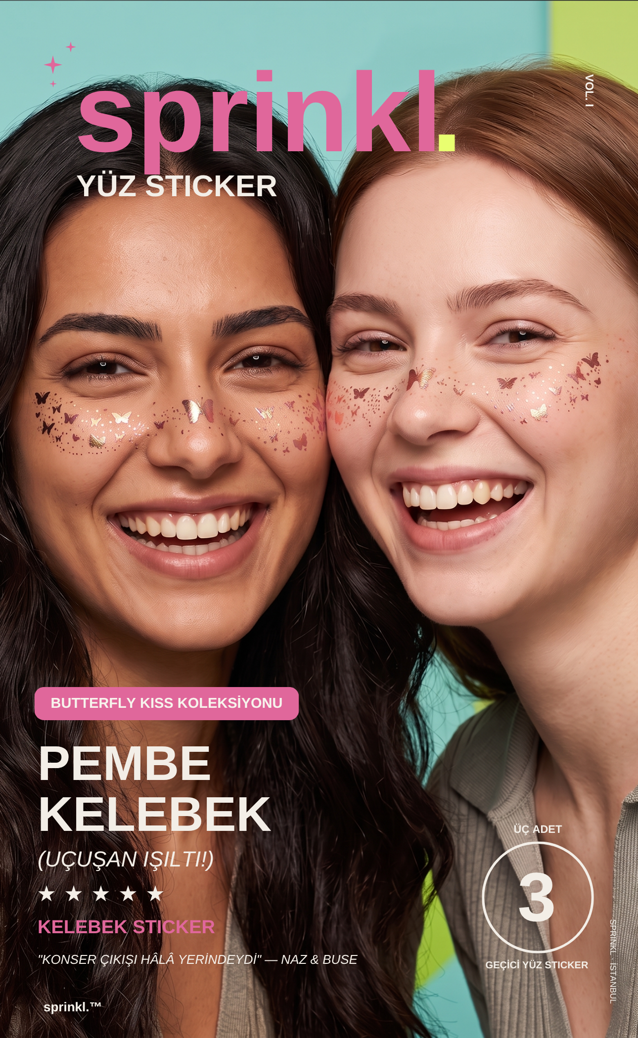 Butterfly Kiss İkili Set — Gümüş + Pembe