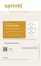 Butterfly Kiss — Altın Kelebek Yüz Sticker