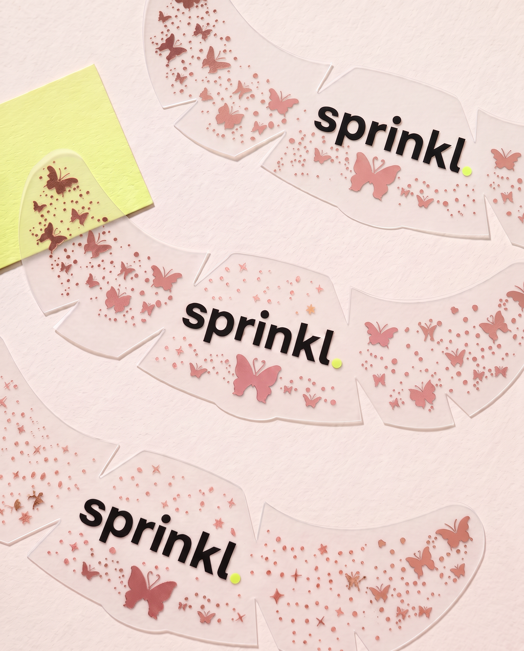 Butterfly Kiss — Pembe Kelebek Yüz Sticker